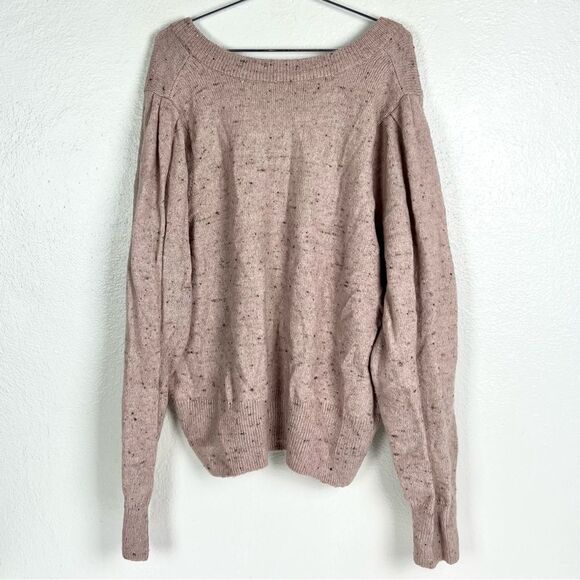 Madewell Wool Blend Muted Pink V Neck Sweater - Picture 7 of 10
